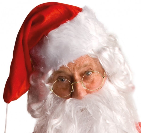 Okulary Świętego Mikołaja w kolorze złotym