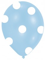 6 globos de colores con lunares 27,5 cm