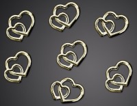 Preview: 25 gold sprinkling wedding hearts