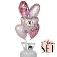 Vorschau: Floral Bride To Be Ballonbouquet-Set mit Heliumbehälter