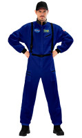 Blauw astronautenkostuum voor heren