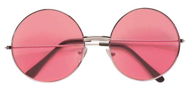 Lyserøde hippiebriller fra 70'erne