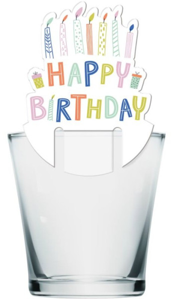 6 marqueurs de verre Eco Birthday