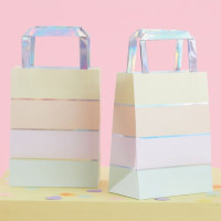 Anteprima: 5 sacchetti regalo color pastello 20 cm