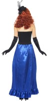 Widok: Niebieska czarno-biała sukienka w paski na Halloween