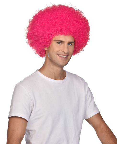 Afro wig Carnival pink