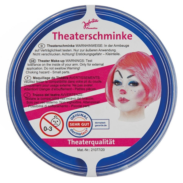 Blauwe theater make-up