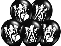 Vorschau: 6 heiße Ballons schwarz-weiß 30cm