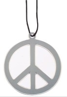 Oversigt: Klassisk hippie med halskæde for fredstegn