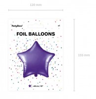 Aperçu: Ballon étoile violet scintillant 48cm