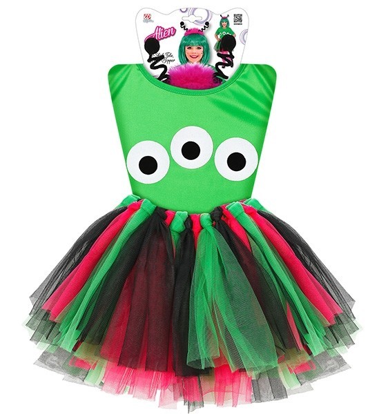 Groen buitenaards kostuum voor kinderen 3