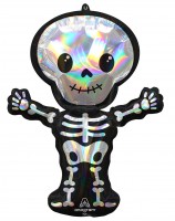 Globo de lámina de esqueleto iridiscente 66 x 86 cm