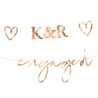 Personalized Rose Gold Engagement Garland