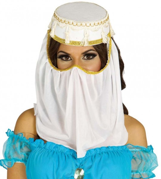 Chapeau de princesse arabe avec voile
