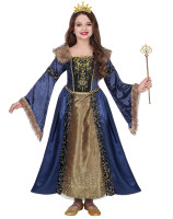 Costume da bambina medievale Maggie Queen