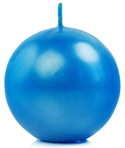 10 sfere di candela metalliche blu da 6 cm