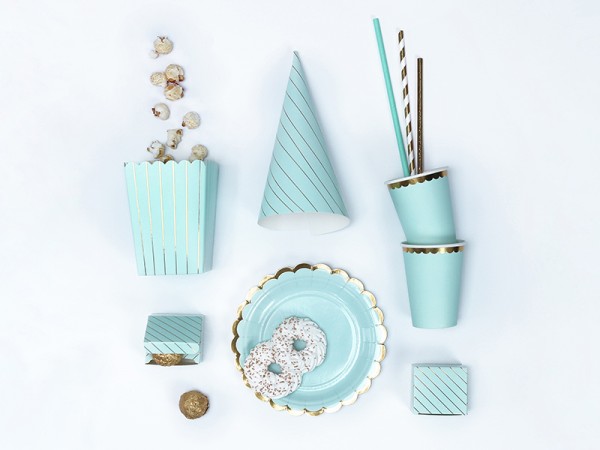 6 Cheerful Birthday Snack Boxes mint turquoise 2