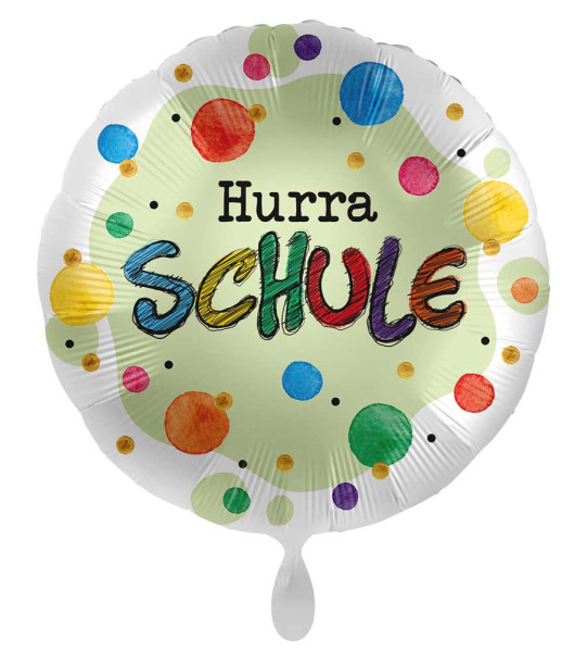 Ballon en aluminium satiné école Hourra 45cm