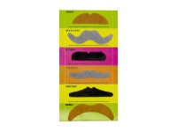 Preview: Set of 6 party mustaches felt self-adhesive