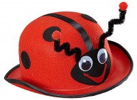 Widok: Czerwono-czarny kapelusz biedronki