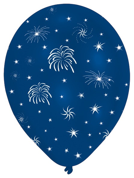 6 oudejaarsavond vuurwerkballonnen Kleurrijk 27,5 cm 7