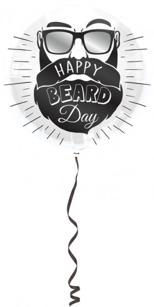 Happy Beard Day foil balloon 45cm