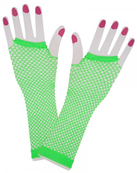 Neonowe rękawiczki siatkowe zielone