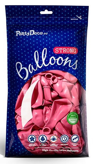 10 party star metallic balloons pink 30cm