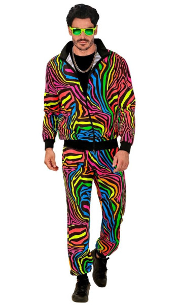 Rainbow Zebra neon tracksuit unisex
