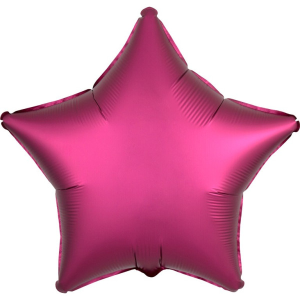 Folie ballon ster satijn look roze