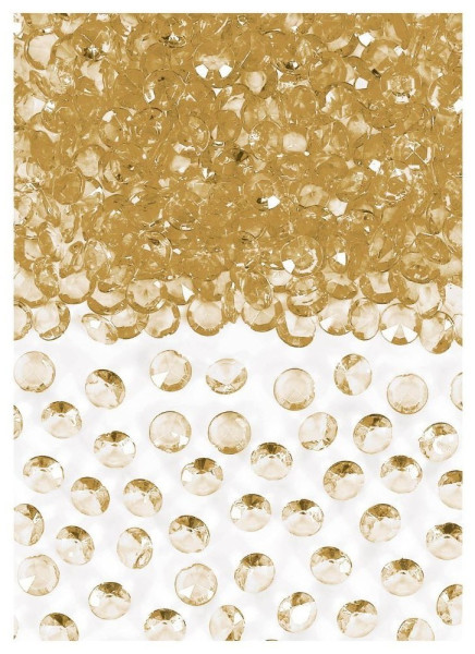 Confettis de table diamants dorés