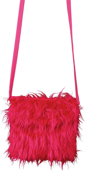Pink plush bag