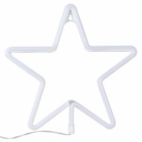 Decorazione luminosa stella bianca 28 cm