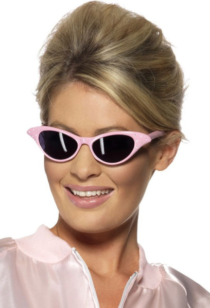 Różowe okulary przeciwsłoneczne dla kobiet z lat 50