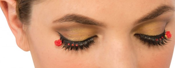False eyelashes with rose details 2