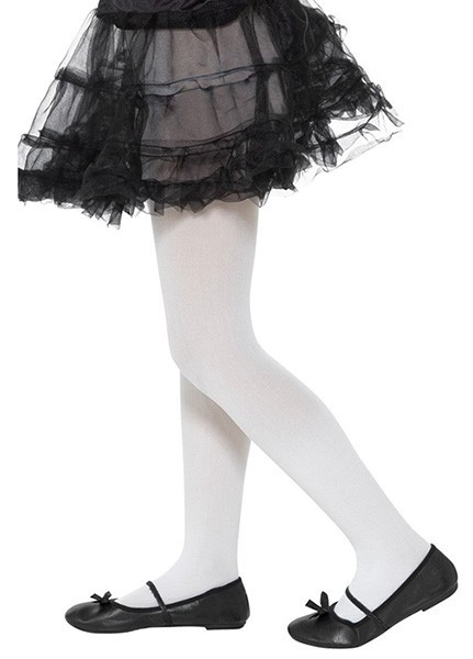 White Kids Tights Opaque