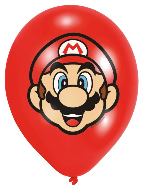 6 Super Mario Items Luftballon 27,5 cm 4
