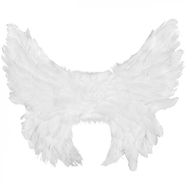 Delikatne anielskie skrzydła białe