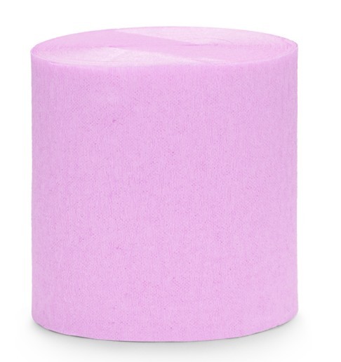 10m de papier crépon lilas en 4 parties