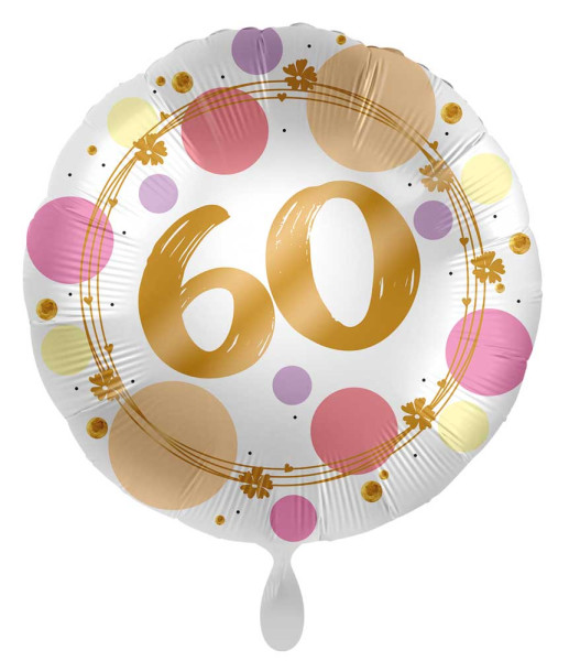 60-årsballong Happy Dots 45cm