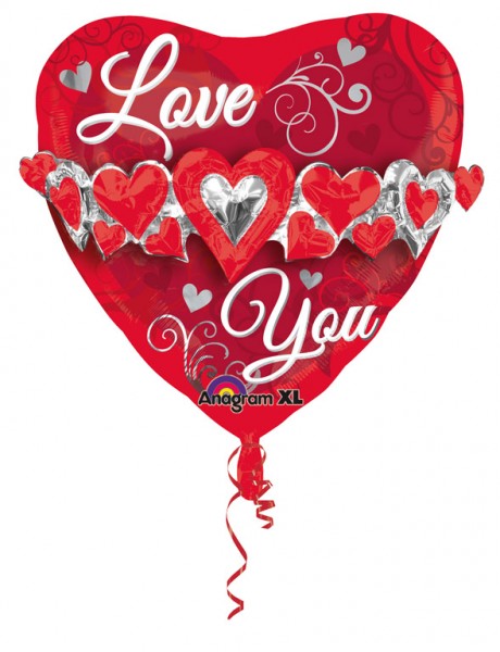 Herzballon Love you 58cm