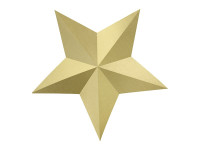 Aperçu: 6 étoiles de décoration à suspendre dorées
