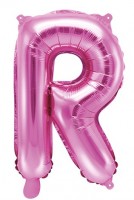 Preview: Foil balloon R fuchsia 35cm