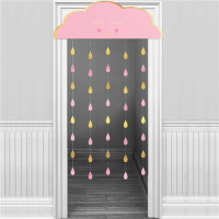 Oh baby pink cloud door curtain