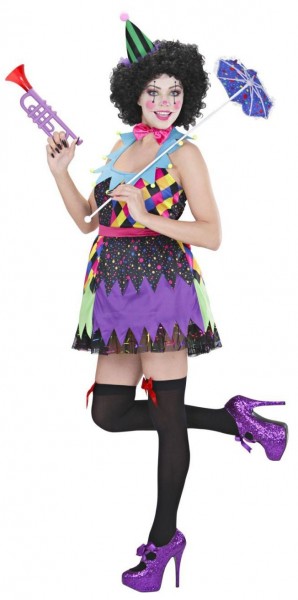 Ladies costume colorful killer clown 6