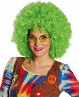 Preview: Crazy Afro Hippie Wig Green