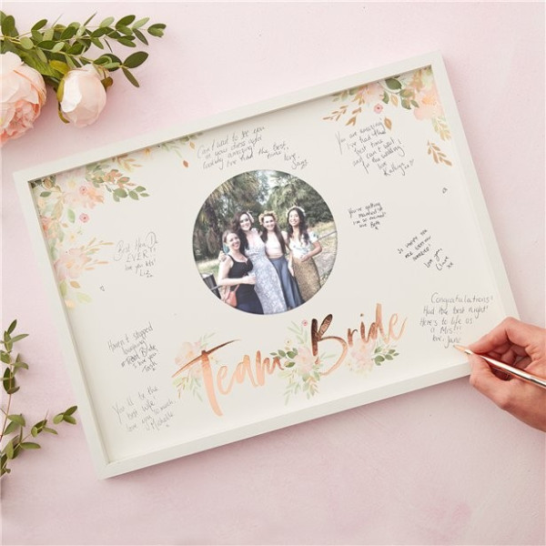 Rosy Bride gastenboek frame 44 x 32cm
