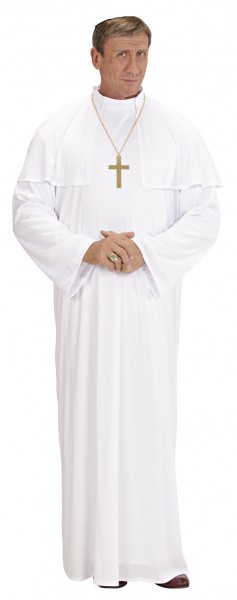Disfraz de Papa Johannes blanco para hombre