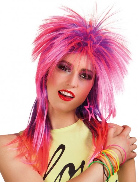 Pink wild party wig