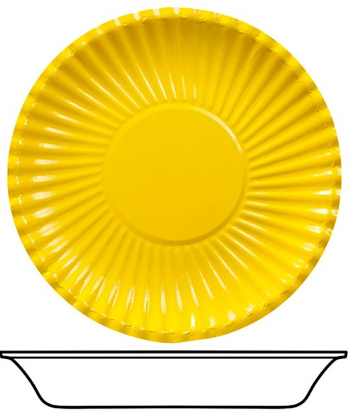 10 Yellow Passion paper plates 22cm